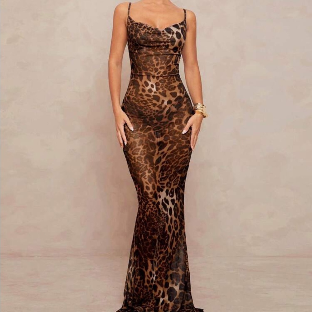 Leopard Print Maxi Dress